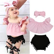 Browse through our collection of heartwarming baby photos. 3pcs Summer Cute Baby Girls Fashion Outfit Newborn Baby Girl Clothes Set Off Shoulder Top T Shirt Shorts Pants Headband Girl Clothing Sets Aliexpress