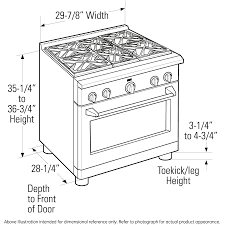 kitchen stove standard size