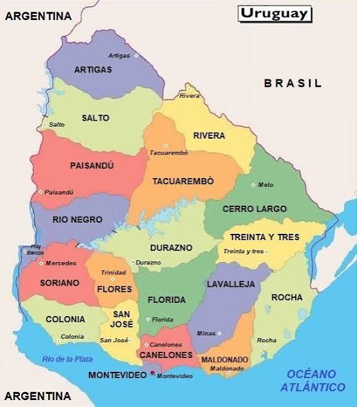 Mapa de Uruguay