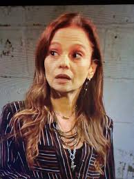 Woman wearing metal comments