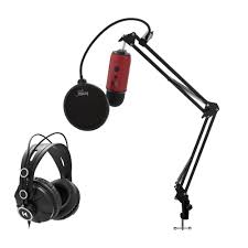 The yeti makes other lesser usb mikes look downright abominable. Blue Microphones Yeti Red Usb Mic With Knox Boom Arm Headphones And Pop Filter Walmart Com Walmart Com