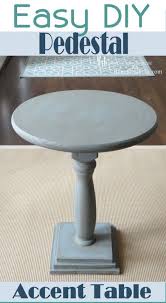 Remodelaholic Diy Pedestal Accent Table Pedestal Table Diy Diy Side Table Diy End Tables
