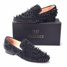 Handmade Ferucci Men Velvet Slippers Loafers Wedding Gala Cocktail Club Dress To Impress Shoes Fit True To Mens Prom Shoes Dress Shoes Men Spike Shoes