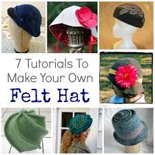 Fold your felt and make a few good stitches at the very top where your hat will come together, right. 7 Tutorials To Make Your Own Felt Hat Felting