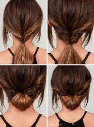 Simple Chignon Easy Hairstyles Easy Hairstyles For School Diy Hairstyles