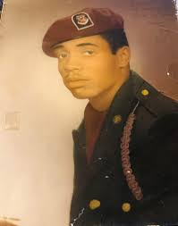 My daughter wearing my father's fatigues...he served in the Vietnam War.  💕🇺🇸 Posted with permission from the photographer Sherry-Kay Varty Simons