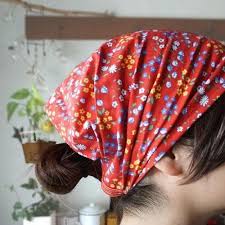 綿麻マスタードカラーヘアターバン ヘアターバン ターバン ヘアターバン 作り方