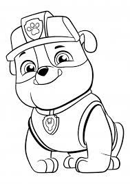 Keep your kids busy doing something fun and creative by printing out free coloring pages. Rubble Is A English Bulldog Coloring Pages Paw Patrol Coloring Pages Colorings Cc