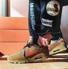 Nike Off White X Air Max 90 Desert Ore Aa7293 200 In 2020 White Sneakers Women White Shoes Outfit Sneakers Street Style