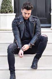 Pin By Kyle Maxwell On Black Only Men Leather Jacket Outfits Leather Jacket Mens Style Guide