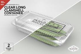 Long Clamshell Packaging Mockup Packaging Mockup Design Mockup Free Mockup