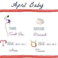 Hello April Babies Your Birth Month Flower Is The Lovely Sweetpea And Your Birthstone Is The Sparkly Diamond In 2020 Birth Month Flowers April 11 Zodiac Hello April