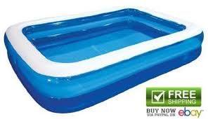 Jilong Kiddie Pools Giant Inflatable Kids Pool Baby Family Rectangular Blue 10ft Family Inflatable Pool Inflatable Pool Inflatable Swimming Pool