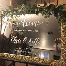 Hochzeit Willkommensschild Personalisierte Paare Namen Und Daten Spiegel Aufkleber Bridal Wedding Welcome Signs Wedding Mirror Mirror Wedding Signs