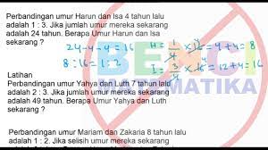 Maybe you would like to learn more about one of these? Konsep Mudah Perbandingan Umur Sekarang Dan Yang Lalu Youtube