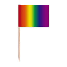Gradient LGBT Rainbow Homo Toothpick Flags Marker Topper Party Decoration :  Amazon.co.uk: Home & Kitchen