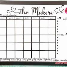 Diy personalized whiteboard calendar with print & cut magnets! Diy Personalized Whiteboard Calendar With Print Cut Magnets Jennifer Maker