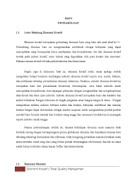 Check spelling or type a new query. Makalah Ekonomi Kreatif