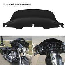 8 Inch Black Windshield Windscreen Fairing Air Wind Deflectors Refitted Windshield For Harley Motorcycle Black Color