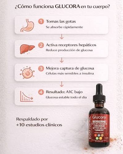 Tu glucosa no depende solo de lo que comés, sino también de cómo tu cuerpo  la procesa. 🔬 Glucora está formulado para acompañar ese proceso en  distintos niveles del metabolismo: • Apoya