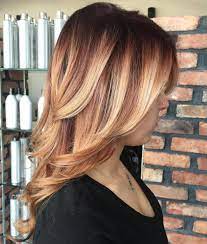 Copper Hair With Blonde Highlights Balayage Hair Balayage Hair Color Balayage