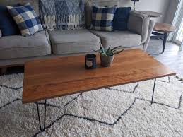 With hairpin legs, these is a phenomenal piece of very rare wood. Cherry Wood Coffee Table With Industrial Hairpin Legs Mq Woodworking