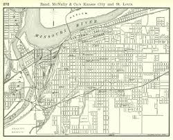 Kansas City Street Map 1889 Kansas City Downtown Kansas City Map Kansas City