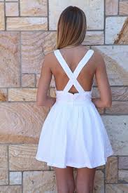 White Cross Back Sleeveless Dress Dresses Cute Dresses Little White Dresses