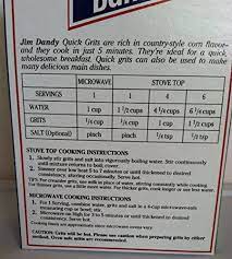 Image Result For Jim Dandy Grits Directions Quick Grits Grits Party Menu