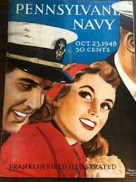 PENNSYLVANIA NAVY COLLEGE FOOTBALL PROGRAM FRANKLIN FIELD ILLUSTRATED 1948  GOOD