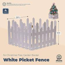 See more ideas about white picket fence, garden fence, garden fencing. Mini White Picket Fences For Christmas Tree Garden Fence 11 8 X 6 3 Okuna Outpost