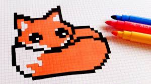 Disegni e schemi per la pixel art facile da far fare ai bambini. Handmade Pixel Art How To Draw Kawaii Fox Pixelart Youtube