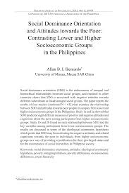 Qualitative research methods involve research done in natural settings. Pdf Bernardo A B I 2013 Social Dominance Orientation And Attitudes Towards The Poor Contrasting Lower And Higher Socioeconomic Groups In The Philippines Philippine Journal Of Psychology 46 39 69