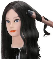 SOPHIRE 100% Real Hair Mannequin Head with Stand, Hairdressers' Practice  Training Head and Cosmotology Doll Head for Hairstyling and Braid