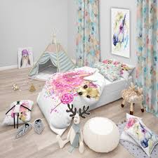 Therefore, you can use the nook but instead of a single monogram, you can hang your dog's name above his bed or the door of his bedroom to add a personality boost just like what. Designart Sweet Pink Dog Without Glasses Modern Contemporary Bedding Set Duvet Cover Shams On Sale Overstock 23507085
