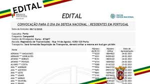 Política de privacidade termos e condições contactos © rtp, rádio e televisão de portugal 2021. Edital Convocacao Para O Dia Da Defesa Nacional