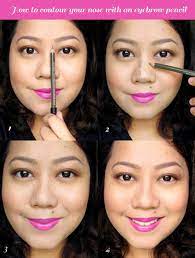 Balance out your nose by contouring. How To Contour The Nose With An Eyebrow Pencil Project Vanity