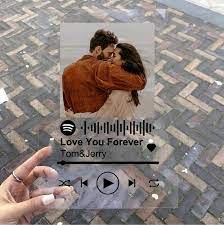 spotify glass plaque spotify album cover plaque song cover etsy in 2021 valentines gifts for boyfriend valentines cards boyfriend gifts
