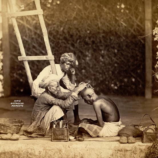 Photograph of dyers (Rangrez) at work in Western India, taken by Shivashanker Narayen in 1873. #Old #Photos #Vintage