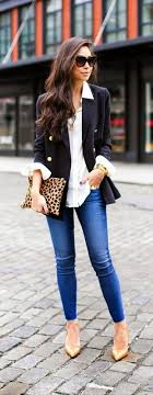 Registration on or use of this site constitutes acc. Navy Blazer With Gold Button Skinnies Jeans Lepord Clutch Purse Best Street Fashion Fashion Clothes Outfits