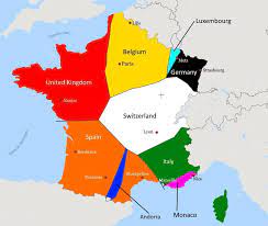 South germany a5 e35 originates from frankfurt, passing karlsruhe, offenburg, to freiburg and end up at lorrach border town with france and switzerland. Amazing Facts About The French Border Vivid Maps Metropolitan Saxon History France
