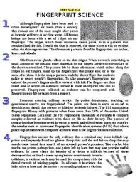Daily Science 18 Fingerprint Science Article Questions Chart And Answers