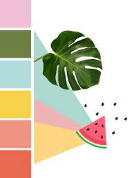 Look to these light summer colors for sweet summer style for your home decor. Maisons Du Monde Spring Summer 2018 Sweet Tropical Vibrant Color Palette Summer Color Palettes Summer Color Palette Color Schemes Colour Palettes