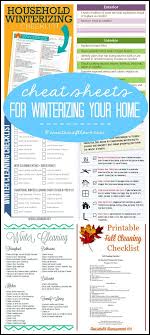 Cheat Sheets For Winterizing Your Home Cheat Sheets Winter Cleaning Home Repair