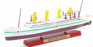 Did the britannic conduct trials in peacetime colors? Atlas 1 1250 Hmhs Britannic Cruise Ship Model Diecast Ocean Boat Toys Hot New Ebay