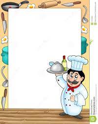 Frame With Chef Holding Meal Invitation Card Ideas Frame Invitation Cards
