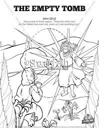 Colouring can improve your children's hand to. John 20 The Empty Tomb Sunday School Coloring Pages Sunday School Coloring Pages