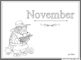Months of the year coloring pages. Coloring Months Of The Year November Coloring Pages Printable