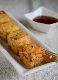 Mini Bread Pakora Bread Bajji Recipe Easy Appetizer Recipes Recipe Bread Pakora Indian Snack Recipes Appetizers Easy