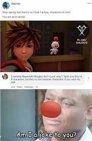 Replica riku is a puppet created by vexen in kingdom. Well Moogle Was Seen A Good Amount Of Times In Ff13 Part 2 Since Serah Was Given One As A Gift From He Kingdom Hearts Funny Kingdom Hearts Kingdom Hearts Games